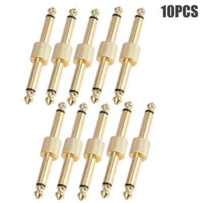 Conector acoplador pedal efecto guitarra 10 piezas 6,35 mm adaptadores de audio conexión 1/4 Foto 1 de 4