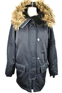 GAP Blue Padded Coat Jacket size XS Womens Full Zip Parka Hooded - Picture 1 of 13