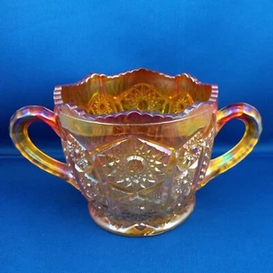 Vintage Imperial Marigold Glass Sugar Bowl - Picture 1 of 6