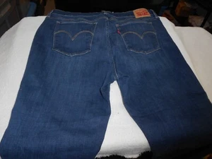 Womens LEVIS 711 SKINNY STRETCH 5 Pocket blue denim jeans Size 33 ( 34 x 30) - Picture 1 of 4