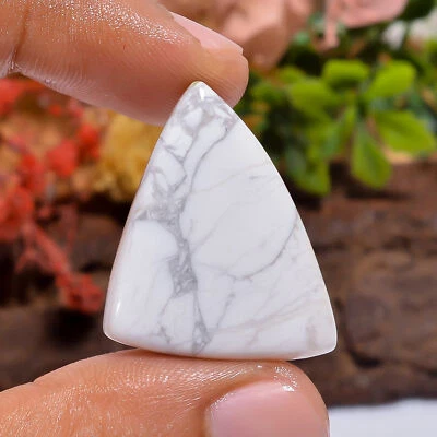 Colgante de cabujón envuelto en alambre Howlita de lujo natural de 32 quilates suministro 27X23X5 mm Foto 1 de 4