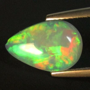 1.76Ct 100% Natural Color Play Unheated White Opal Nice Pear Shape Gemstone - Picture 1 of 1