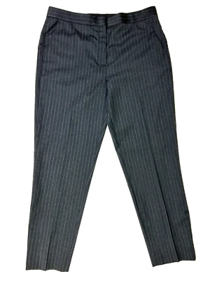 Rag & Bone Charcoal Grey Pinstripe Wool Pants Slacks Trousers Career Women's 10 - Image 1 of 4