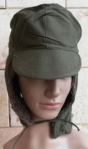 ORIGINAL NOS KOREAN WAR US Army Pile Field Cap MQ-1 with Ear Flaps Size 6 3/4 - Picture 1 of 4