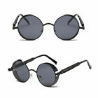 GY-Retro Polarized Steampunk Sunglasses UV400 Driving Round Mirrored Sun Glasses