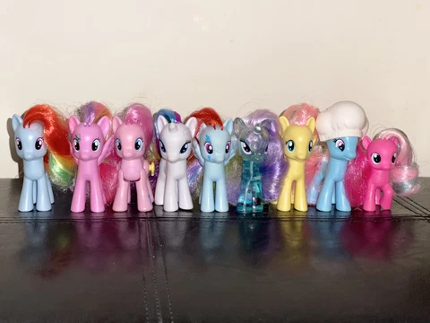 Lot of 9 My Little Pony FiM G4 Brushable Ponies Toy Figure Cover