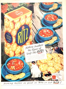 Publicidad impresa de anuncios vintage Ritz Crackers 17x12 - Imagen 1 de 1