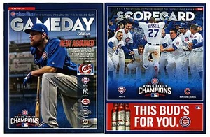 2017 Chicago Cubs Official GameDay Program & Scorecard Phillies Zobrist Russell - Picture 1 of 7
