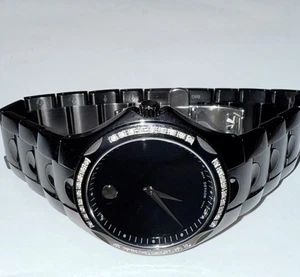 MOVADO MENS LUNO SPORT PVD BLACK DIAL DIAMOND WATCH - Picture 1 of 14