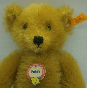 Historische STEIFF Miniaturen: Teddy / Teddybär PETSY (029424), mais - Bild 1 von 3