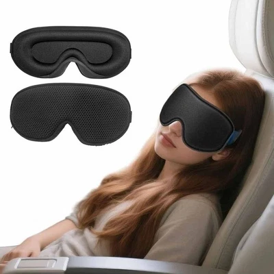 Soft 3D Sleep Mask Slow rebound Sleeping Aid Eyepatch  Men Women - Image 1 of 4