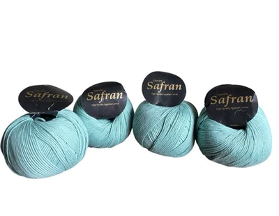 Drops Safran 4 Balls ea 50 gr 174 Yds 100% Egyptian Cotton Green Sage Color 04 - Image 1 of 4