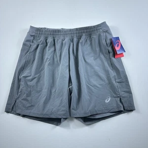 ASICS M Fietro 7 inch Athletic Shorts Gray Mens Large Active Training Running - Picture 1 of 5