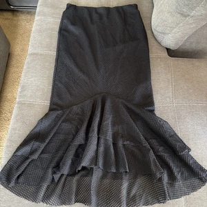 ZARA Black Skirt frill at the bottom. M. Made In Turkey. - Picture 1 of 6