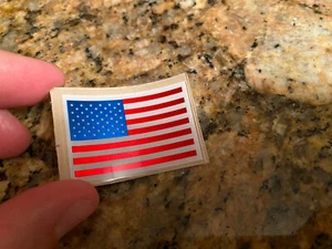 Riddell Speed Flex Football Helmet Full Size 3M Chrome USA Flag Decal / Sticker - Picture 1 of 3