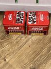 Vintage 2000 Coca Cola Brand ~ Drink In Bottles ~ Embossed Collector Tin ~ 2 Pc