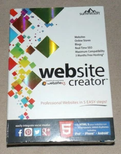 Website Creator Version 9.0 by Summit Soft - XP/Vista//7/8 CD/DL. Option Incl. - Picture 1 of 5
