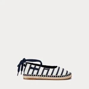 Ralph Lauren Pyper Striped Canvas Espadrille Child 12 1/2 Retail:  $75.00 - Picture 1 of 7