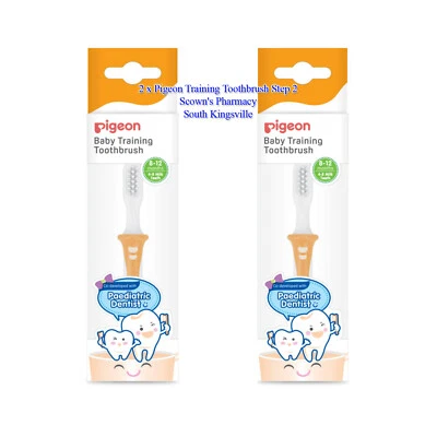 2 x голубь обучение зубная щетка шаг 2 для младенцев 6-8 месяцев с 0-4 молока зубы - Изображение 1 из 4