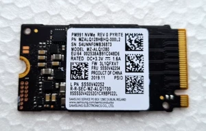 SAMSUNG PM991 128GB M.2 2242 PCIe NVMe SSD MZ-ALQ1280 M-Key 3-15 GENUINE TESTED - Picture 1 of 1
