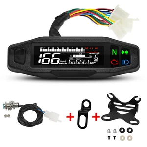 Motorcycle Speedometer Digital Odo-meter Electric Motor Bike Tachometer Motor - Picture 1 of 18