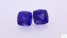 Pair of CUSHION Cut Natural Loose Tanzanite - 20.62 ct AAA+ Certified For Ring
