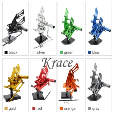 Para Kawasaki Ninja ZX10R 2006-2010 CNC Reposapiés estriberas GP pedales de cambio Foto 1 de 4