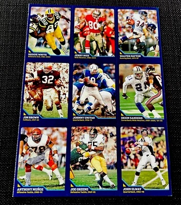 JIM BROWN RARO DEPORTES ILUSTRADO PARA NIÑOS HOJAS SIN CORTAR LEYENDAS DE LA NFL SI ELWAY Foto 1 de 2