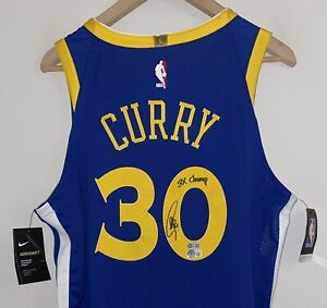 Stephen Curry Signed Warriors NBA Authentic Auto Nike Aeroswift Jersey USASM BAS