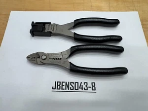 Snap-On Tools NEW 2pc BLACK Flush Cut Stripper / Crimper Pliers Set PWCS7786BK - Picture 1 of 12