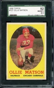 1958 Topps Football #127 Ollie Matson SGC 8.5 - Picture 1 of 2