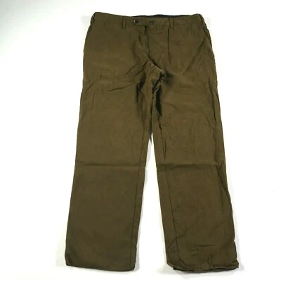 PT01 Pants Mens 35x28 Olive Green Cashmere Cotton Blend Slim Fit Straight Leg - Image 1 of 4