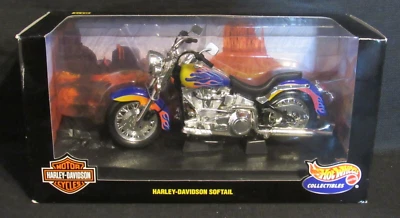 Harley Davidson 1:10 Diecast Softail Hot Wheels Sealed NIB VA996 - Image 1 of 4