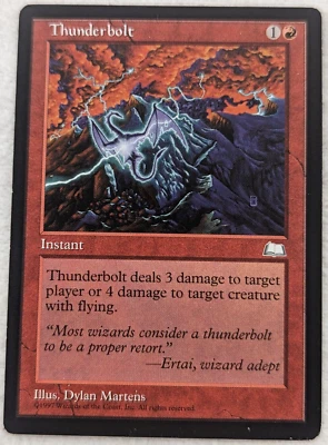 Thunderbolt - Weatherlight - Excellent - MTG Magic the Gathering - 1997 - Image 1 of 4