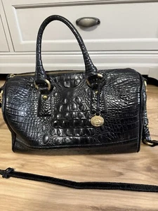 Brahmin Faye Black Leather Bag Purse - Picture 1 of 15