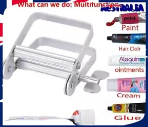 Toothpaste Squeezer Tool Dispenser Metal Paint Tube Wringer Hand Roller Tool AU - Picture 1 of 13