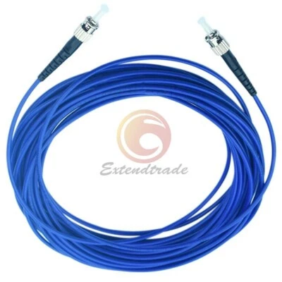 30M ST to ST UPC Singlemode SM Simplex 3.0mm Armored Fiber Optic Cable Pigtail - Image 1 of 4