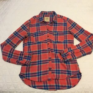 Hollister Damen Button Down Flanell | Größe S | Rosa Mehrfarbig Logo - Bild 1 von 5