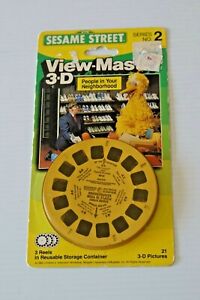 Vintage New Sealed 1987 View Master 3-D Sesame Street #2   3 Reels 