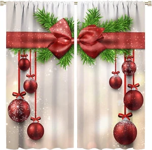 Christmas Kitchen Curtains, Traditional Design, Gifts Christmas Gifts Decoration - Picture 1 of 8