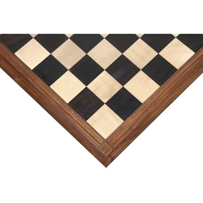 21" Players Choice Ebony & Maple Wood Chess Board- 55 mm square - Matt Finish - Image 1 of 4