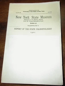 GEOLOGY PALEONTOLOGY 1902 NEW YORK STATE MUSEUM REPORT ON PALEONTOLOGY Scarce - Picture 1 of 4