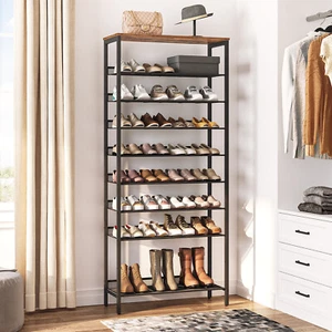 HOOBRO Schuhregal 10stöckige hoch Schuhablage Schuhschrank für 27-36 Paar Schuhe - Bild 1 von 12