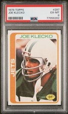 1978 TOPPS JOE KLECKO #287 PSA 6 ROOKIE CARD J-E-T-S HOF'er TOUGH GRADE?
