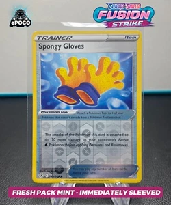 Spongy Gloves 243/264 Reverse Holo Pokemon TCG Fusion Strike MINT SHIPPED TODAY - Picture 1 of 2