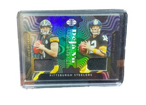 2022 Panini Illusions Kenny Pickett Terry Bradshaw Deja Vu Dual Patch Jersey RC