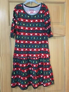 New Disney Minnie Mouse Stripe Holiday Dress Girls Soft Christmas many sizes - Picture 1 of 1