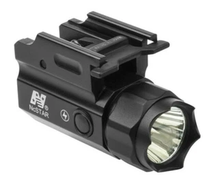 NcSTAR Handgun Flashlight COMPACT w/ QR Mount WHT-LED 3W 150 Ambidextrous BLK - Picture 1 of 3