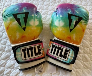 Title Boxing Limited Edition Tie Dye 12oz. Bag Gloves Hook and Loop - Picture 1 of 4