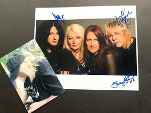 GIRLSCHOOL in-person 2022 signed autograph 8x10 photo - Picture 1 of 1